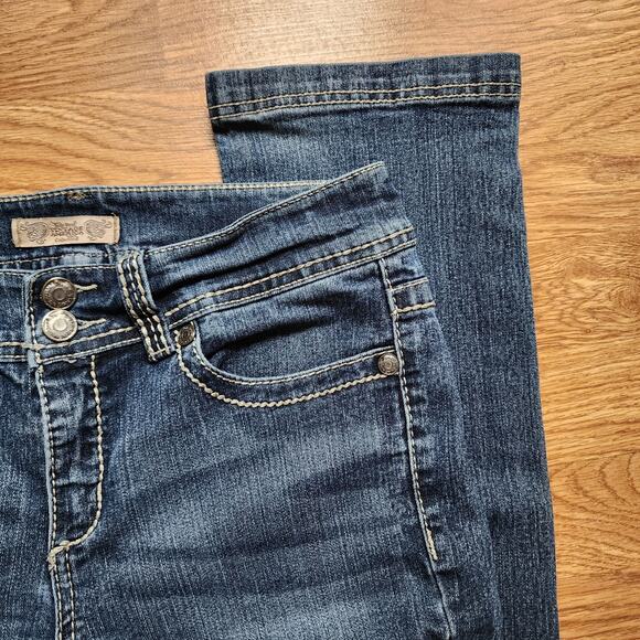 Nine West Vintage America Jeans Womens Size 8 Straight Leg Embroidered Mid Rise - Picture 3 of 12